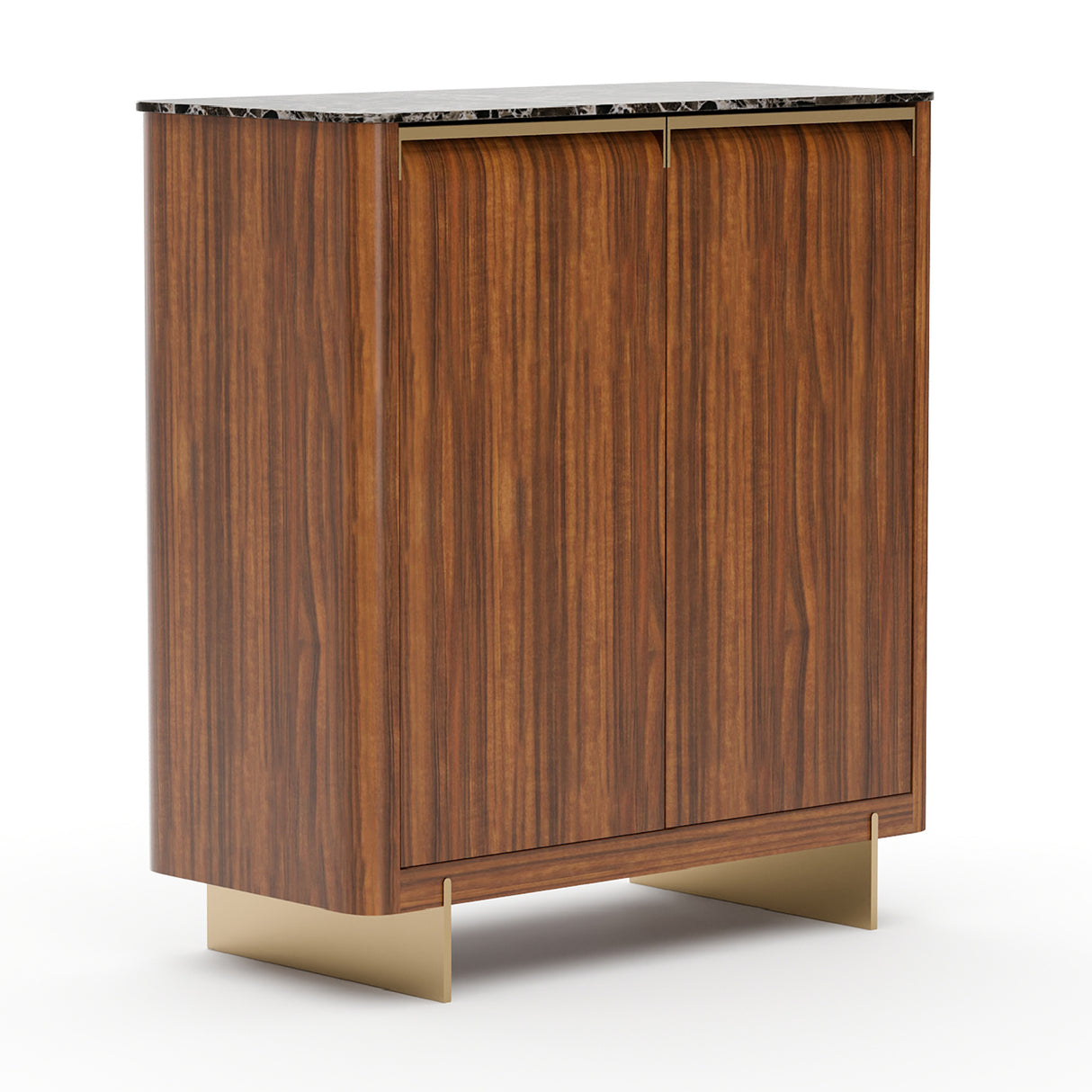 Smoked Walnut 2-Door Cabinet | Oroa.com