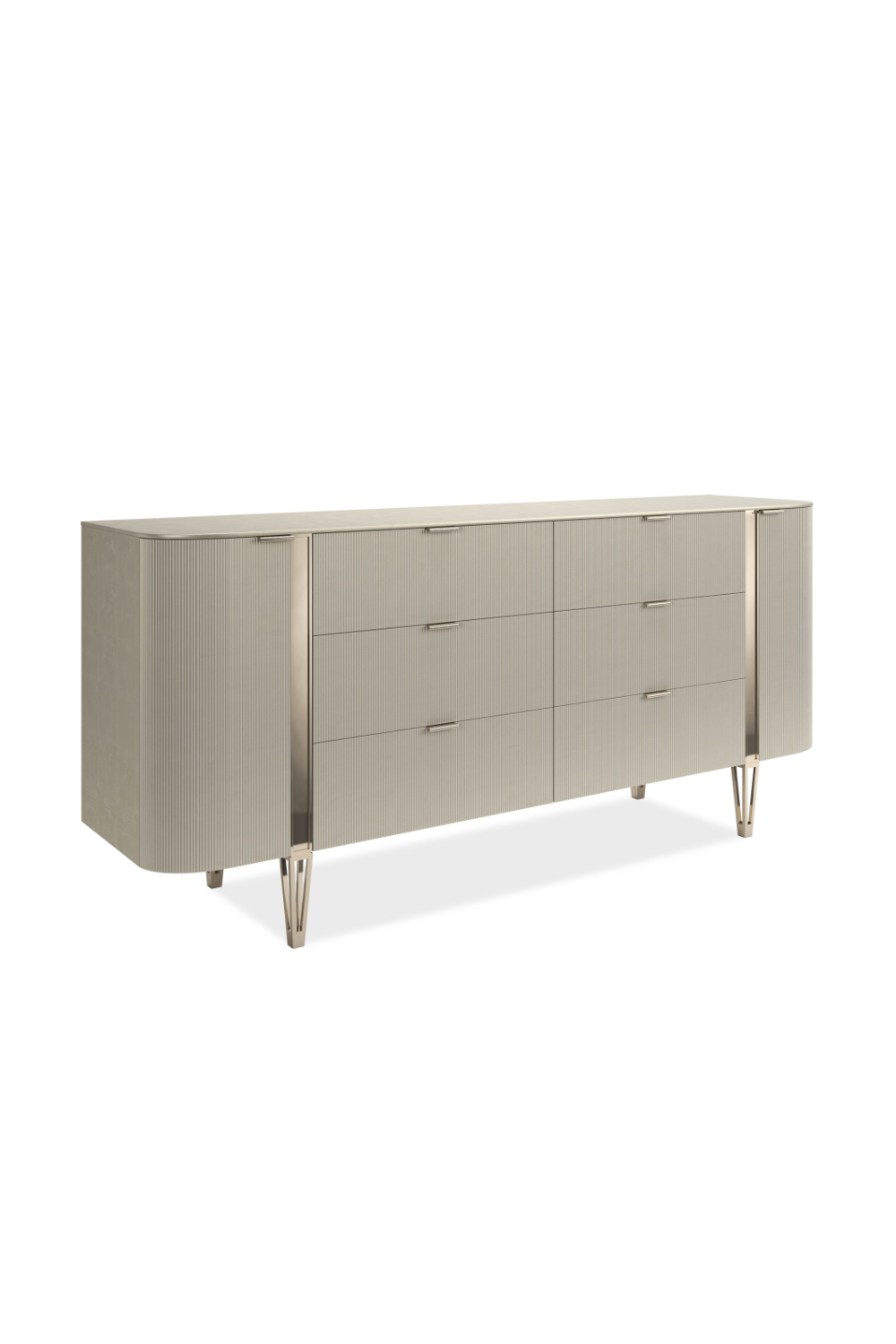 Fluted Front 6-Drawer Dresser | Oroa.com