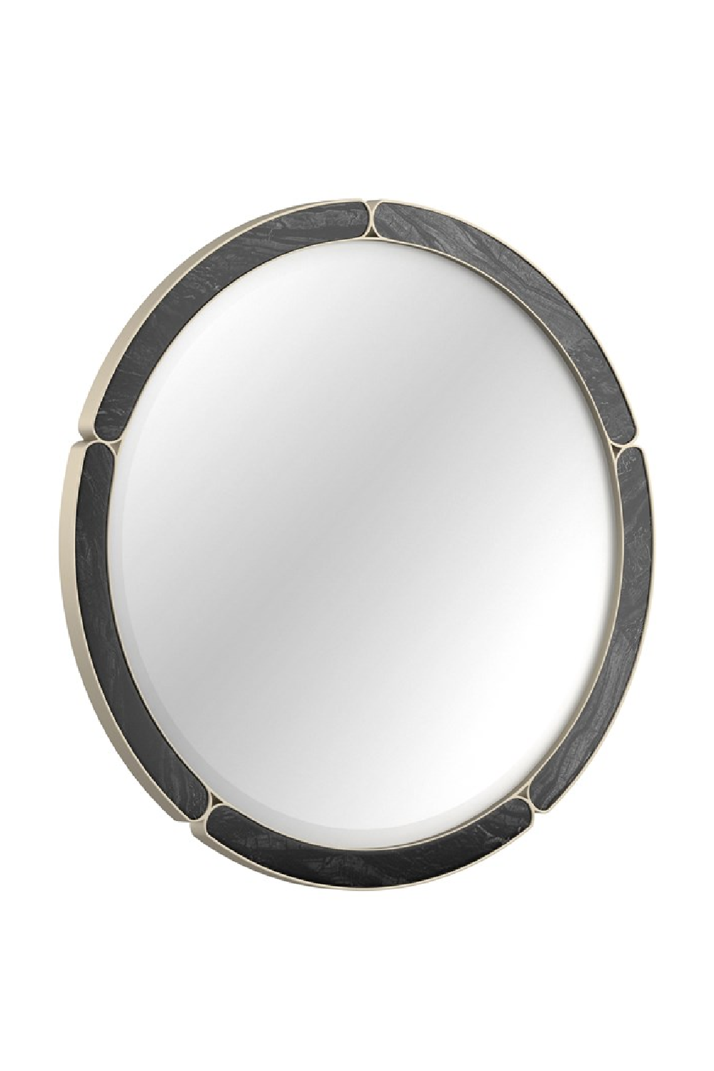 Black Stone Round Mirror | Oroa.com