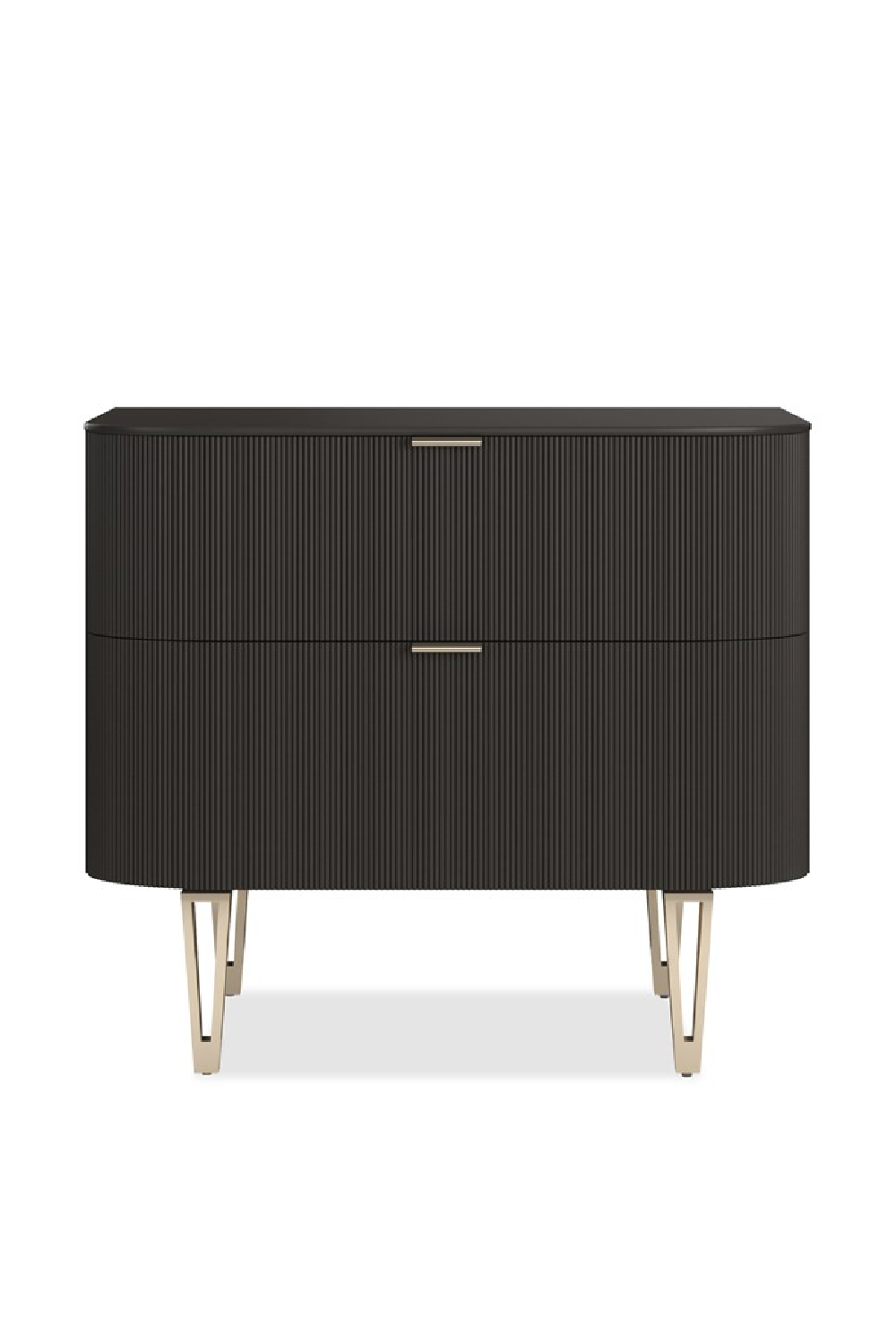 Birch Reeded 2-Drawer Nightstand | Oroa.com