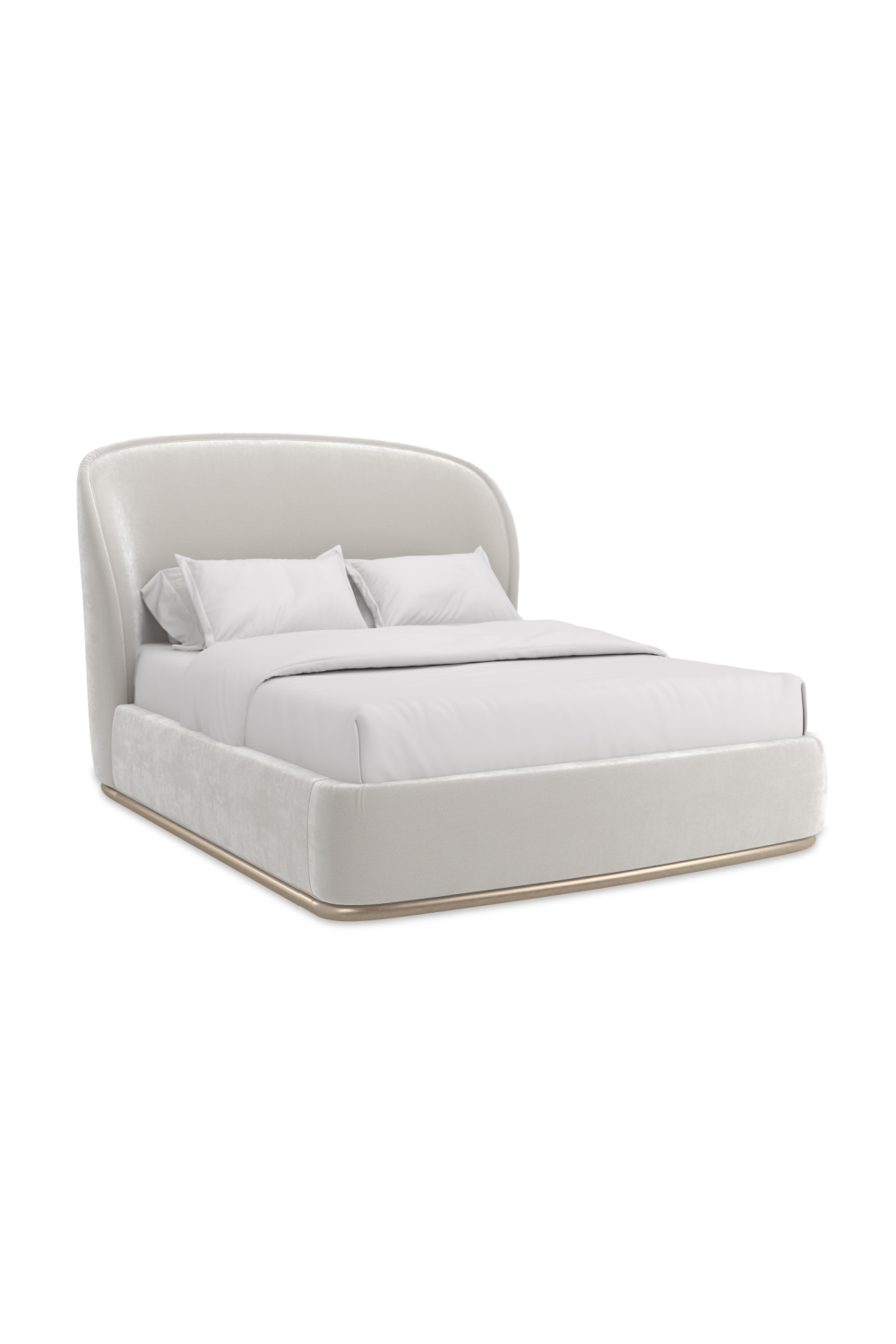 Curved Back Velvet Bed | Oroa.com