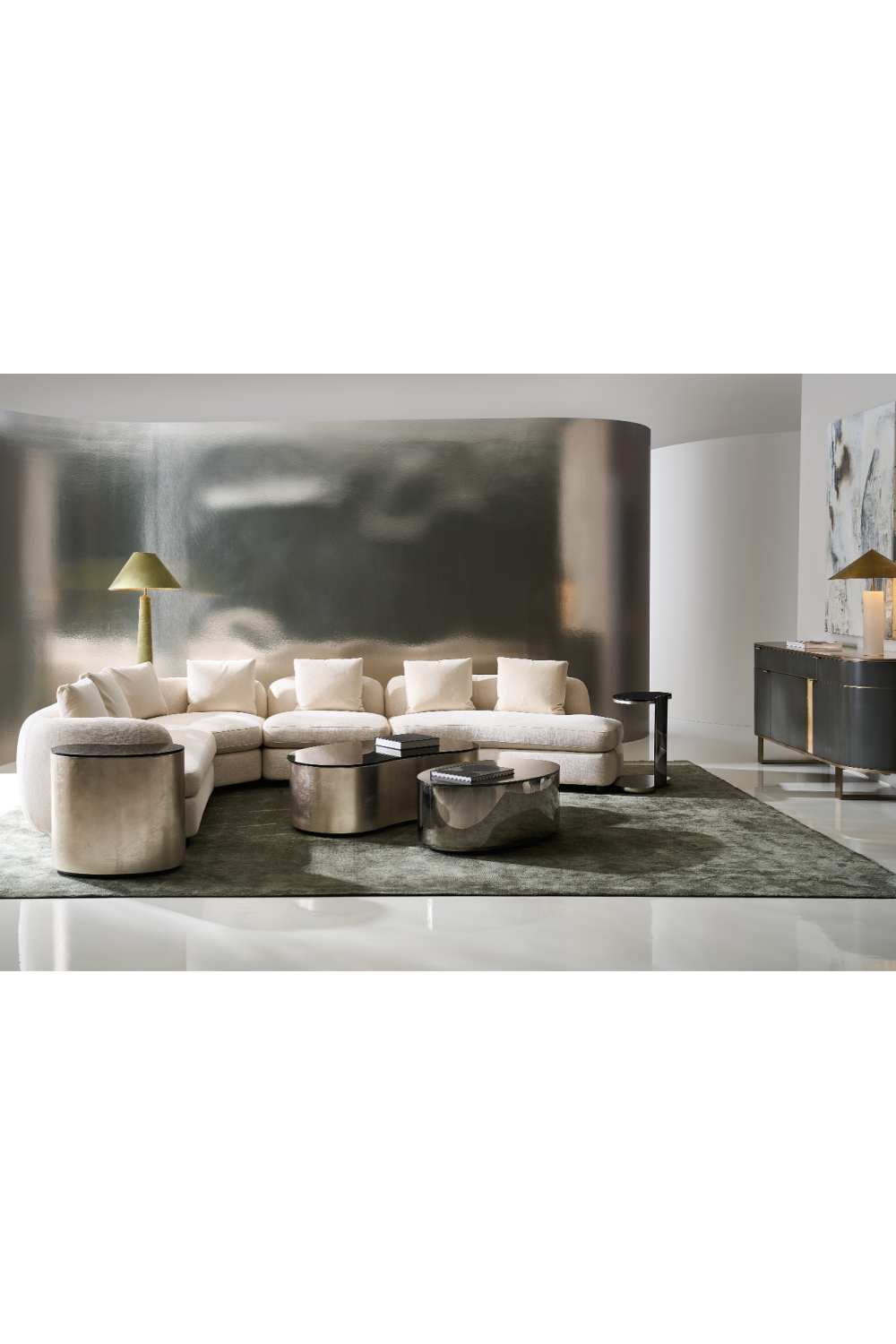 Gold Top 3-Door Sideboard | Oroa.com