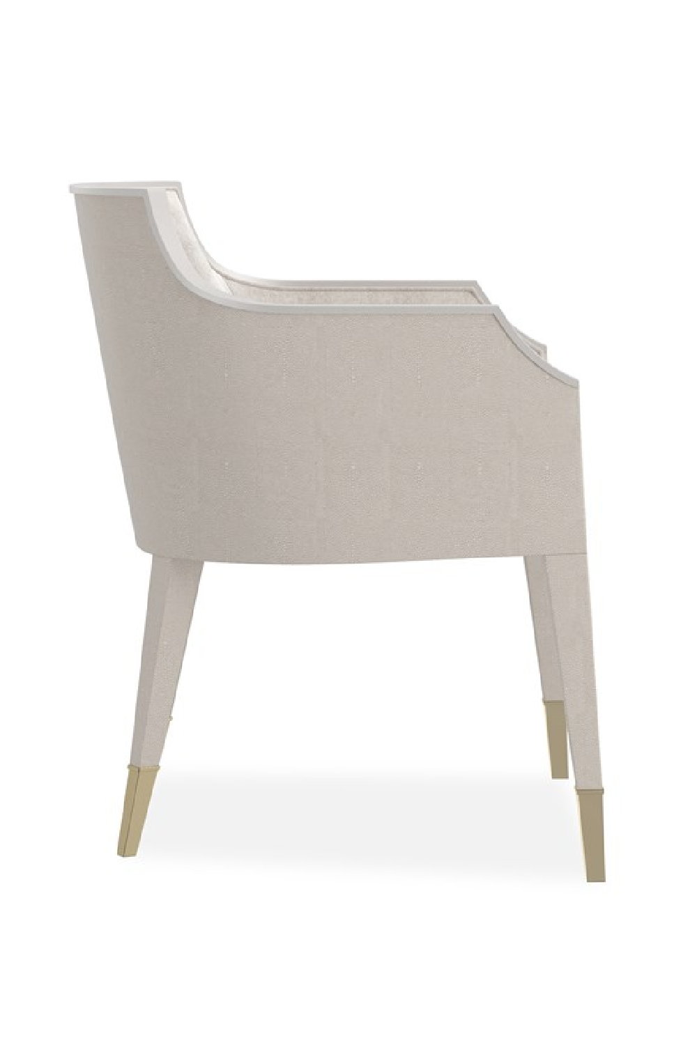 Ivory Shagreen Lounge Armchair | Oroa.com