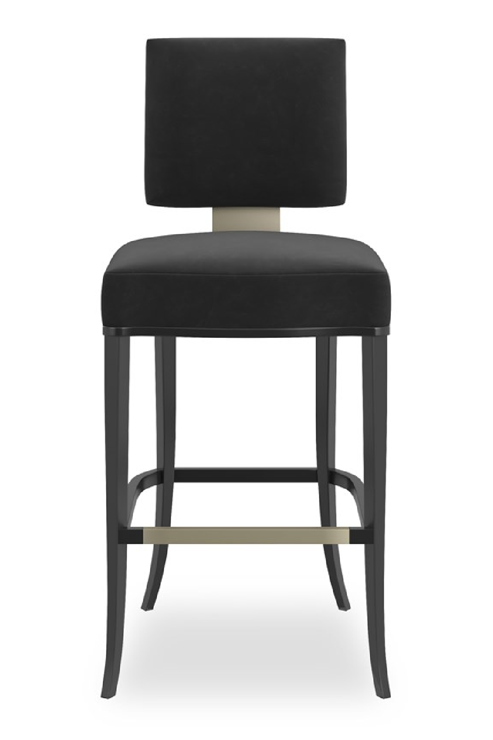 Black Square-Back Bar Stool | Oroa.com