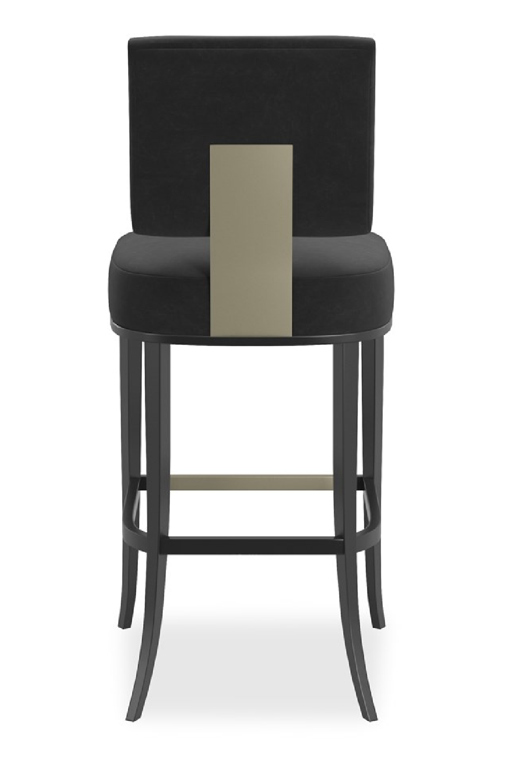 Black Square-Back Bar Stool | Oroa.com
