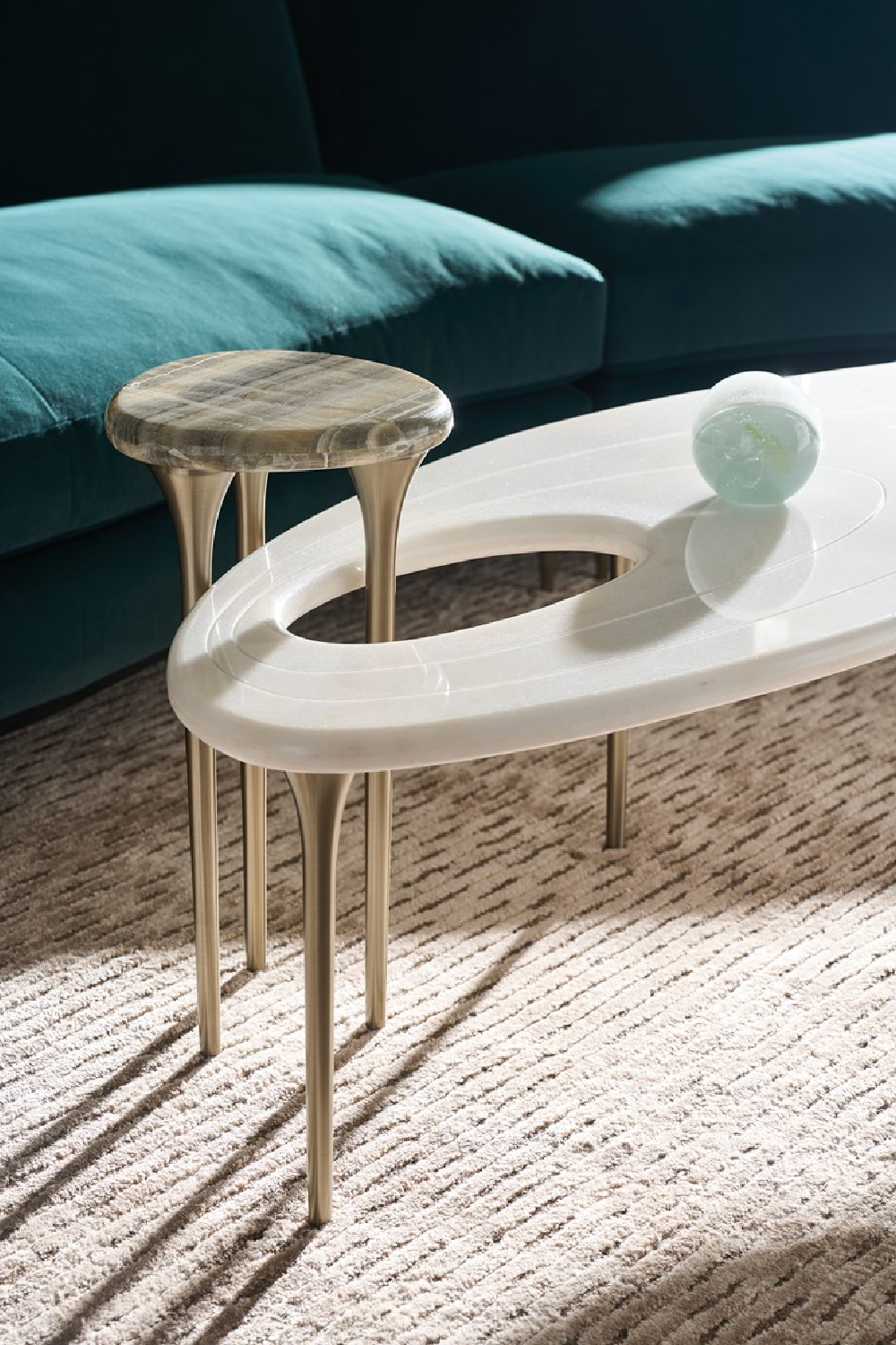 Oval Marble Modern Coffee Table | Oroa.com