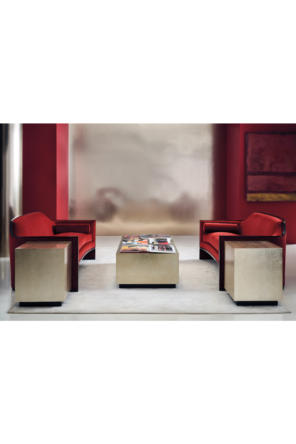 Taupe Silver End Table | Oroa.com