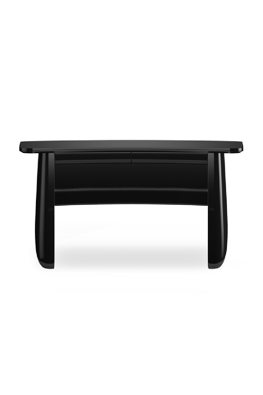 Black Glass 2-Drawer Desk | Oroa.com