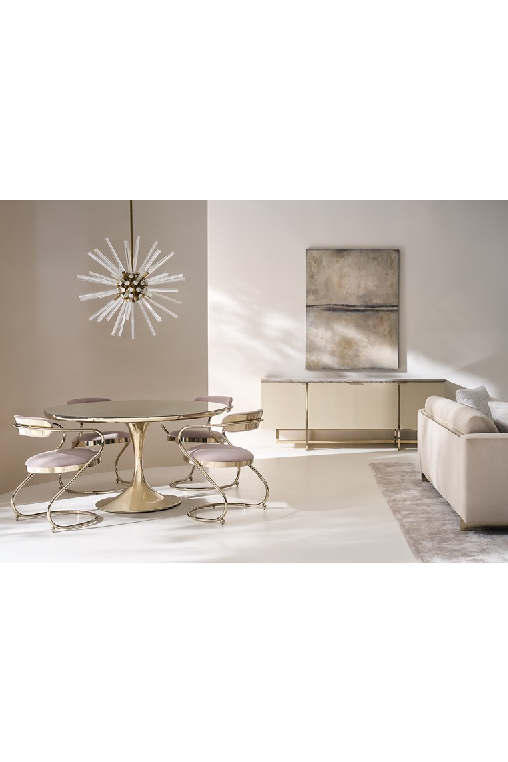 Cream 4-Door Media Unit | Oroa.com