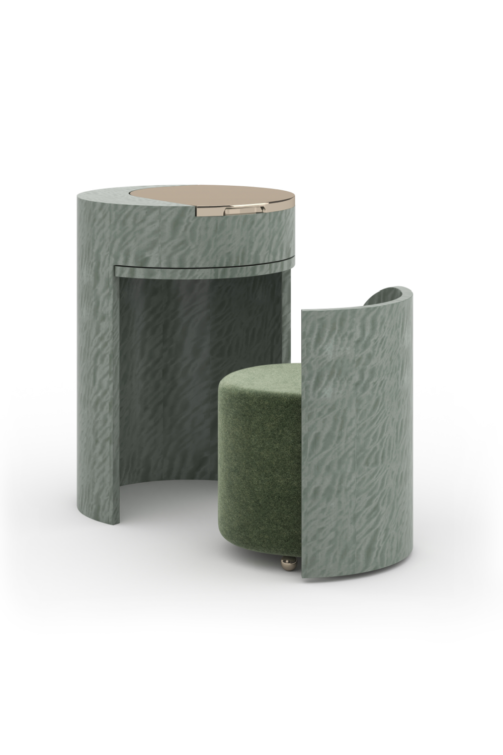 Green Vanity with Pull-Out Chair | Oroa.com