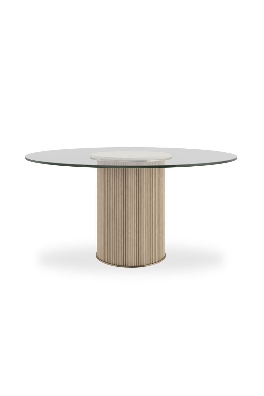 Clear Glass Round Dining Table | Oroa.com