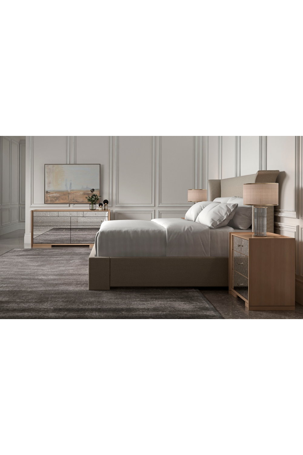 Flared Headboard Bed | Oroa.com