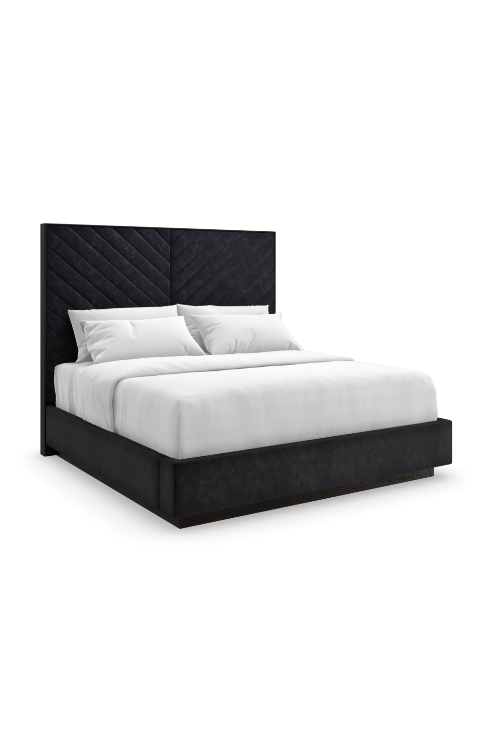 Black Channel-Tufted Bed | Oroa.com