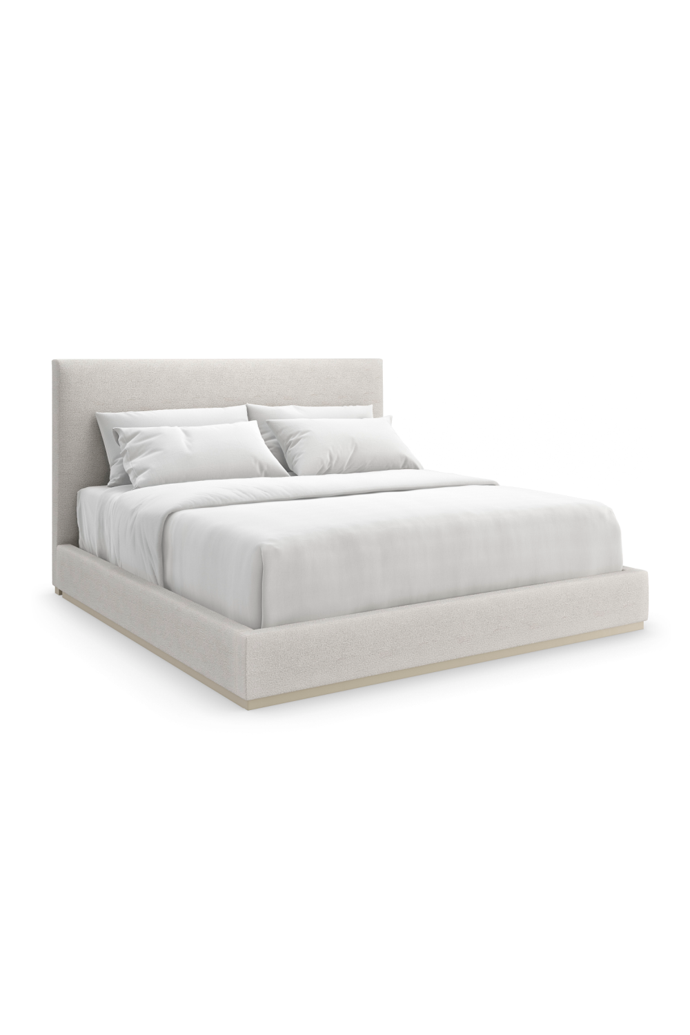 Cream Upholstered King Bed | Oroa.com