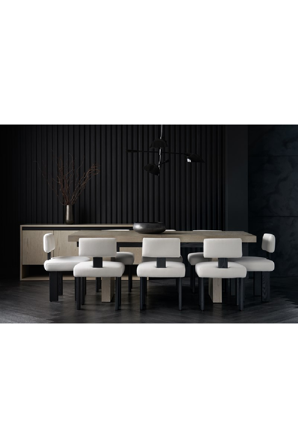 White Linen Modern Dining Chair | Oroa.com