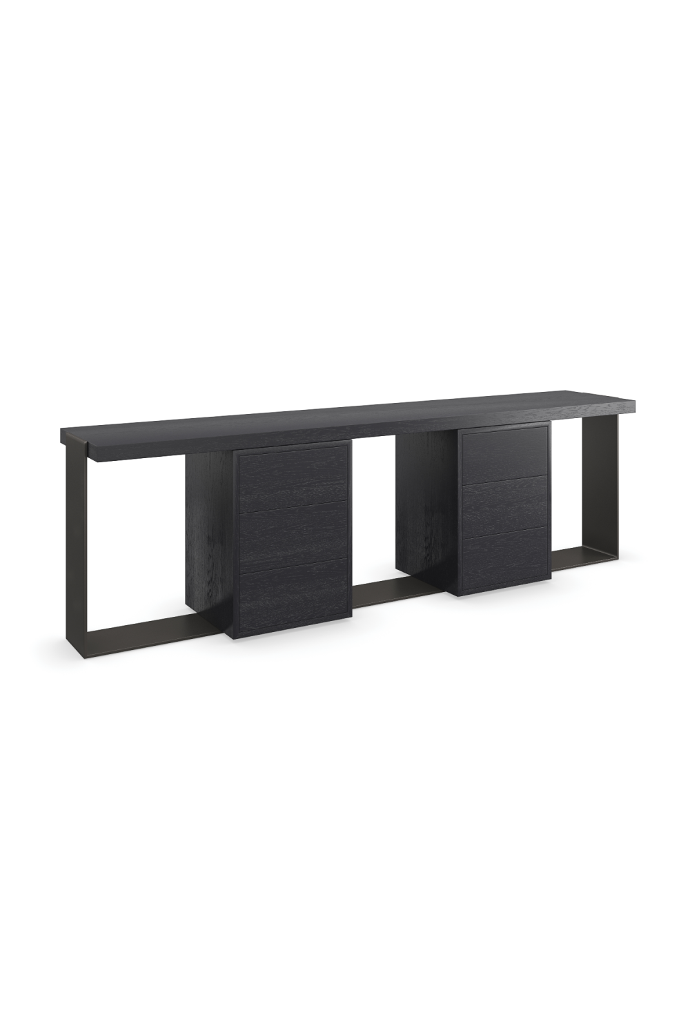 Black 6-Drawer Media Unit | Oroa.com