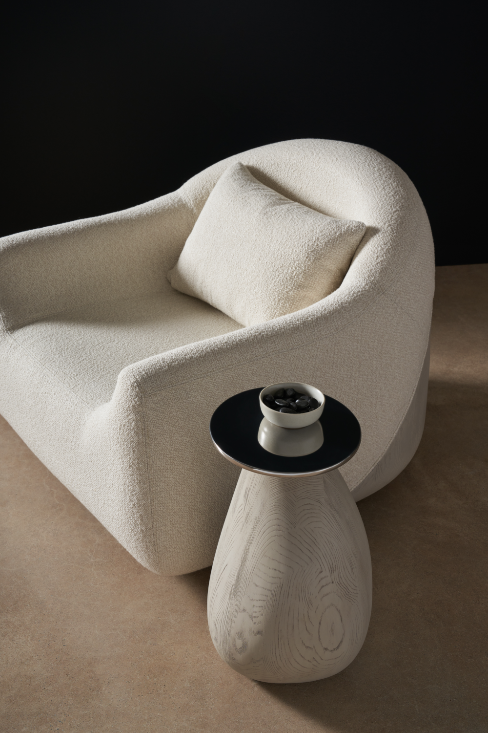 Gray Free-Form Side Table | Oroa.com