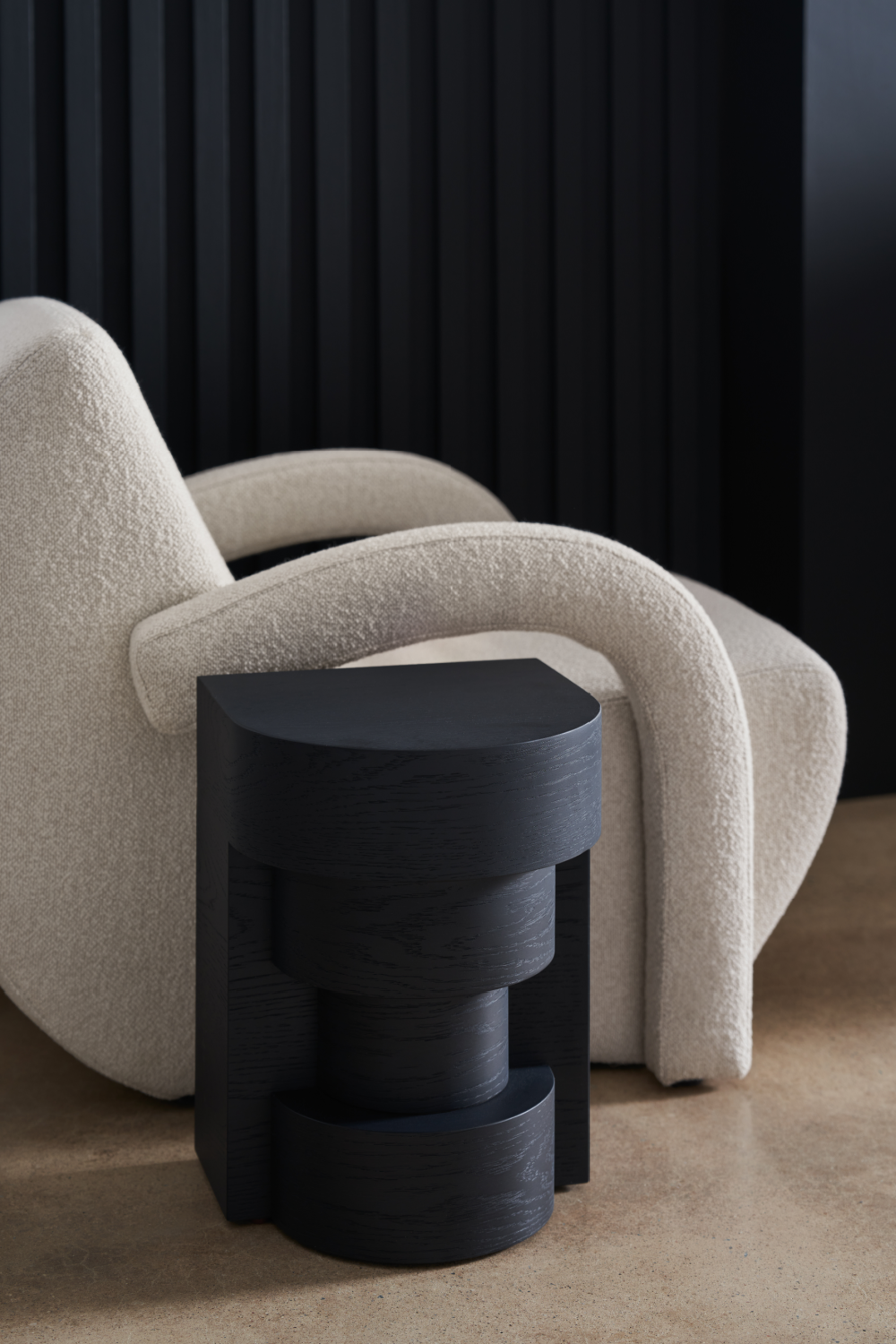 White Boucle Accent Chair | Oroa.com