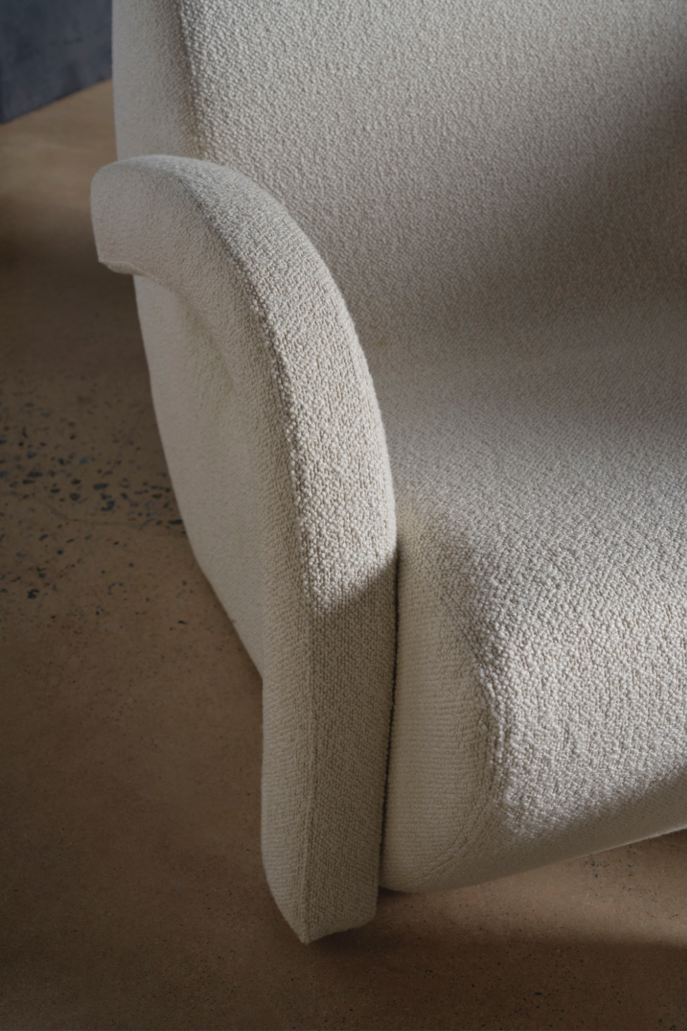 White Boucle Accent Chair | Oroa.com