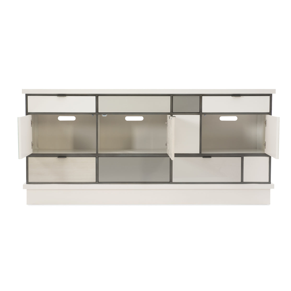 Checkerboard Glass 8-Drawer Sideboard | Oroa.com