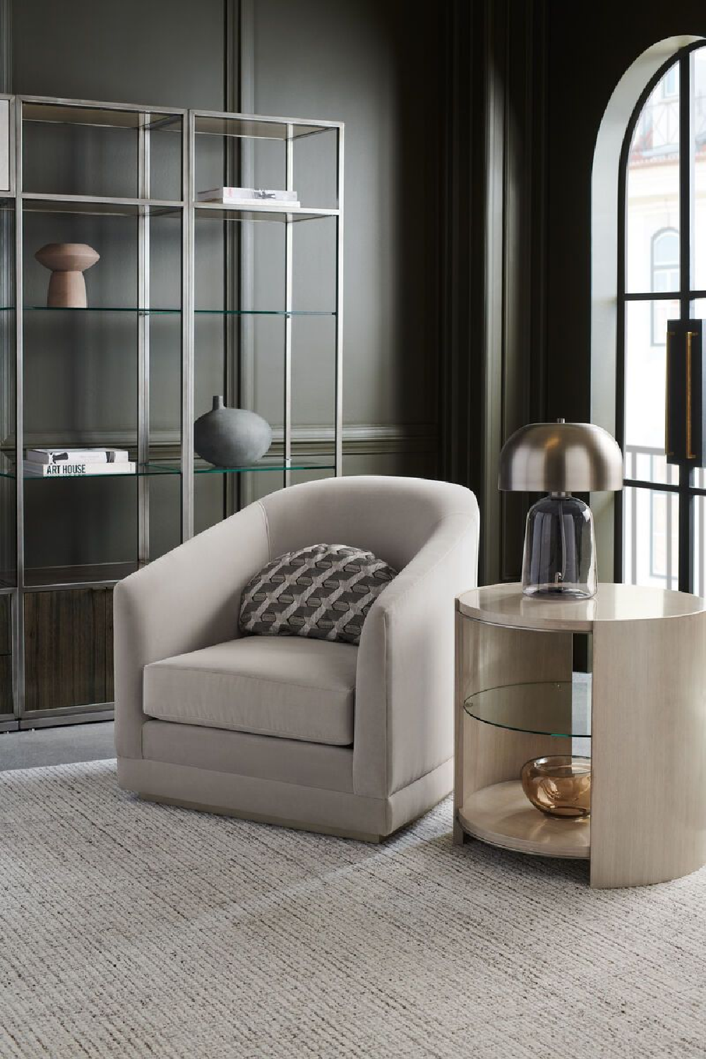 Round Shelved End Table | Oroa.com