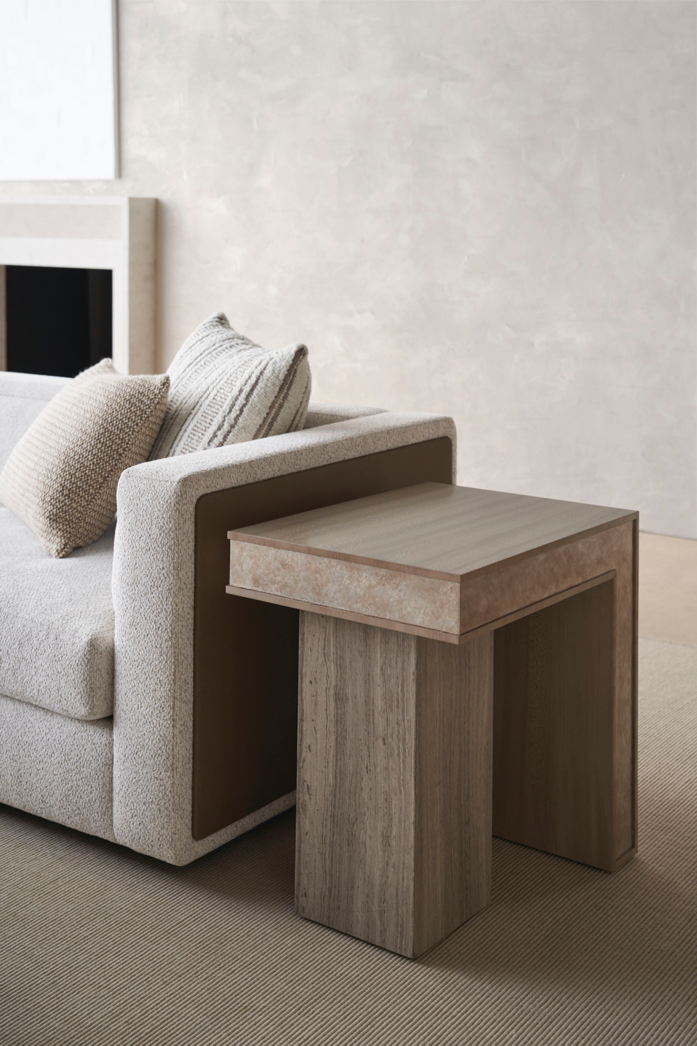 Cream Minimalist Sectional Sofa | Oroa.com