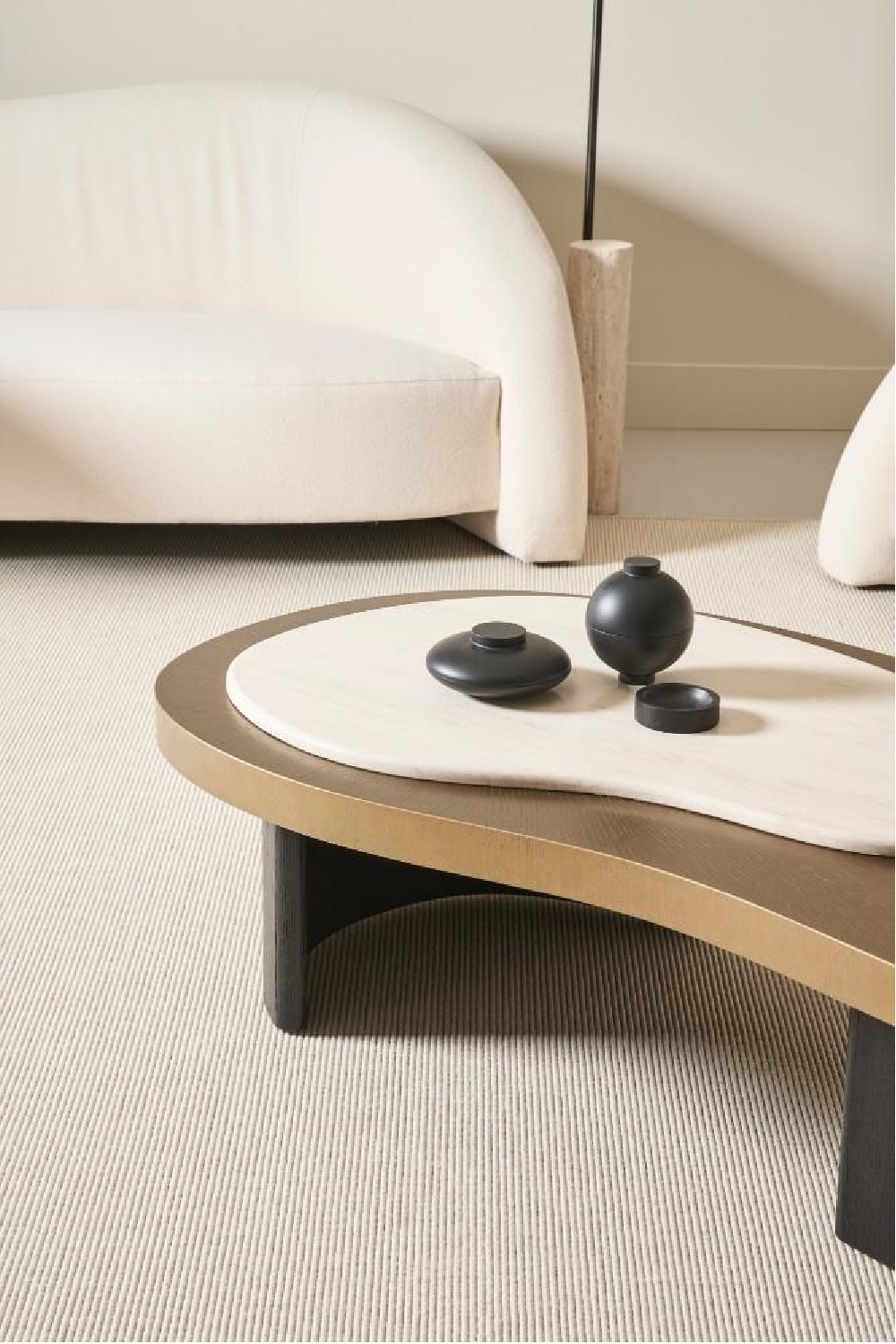 Cream Travertine Coffee Table | Oroa.com