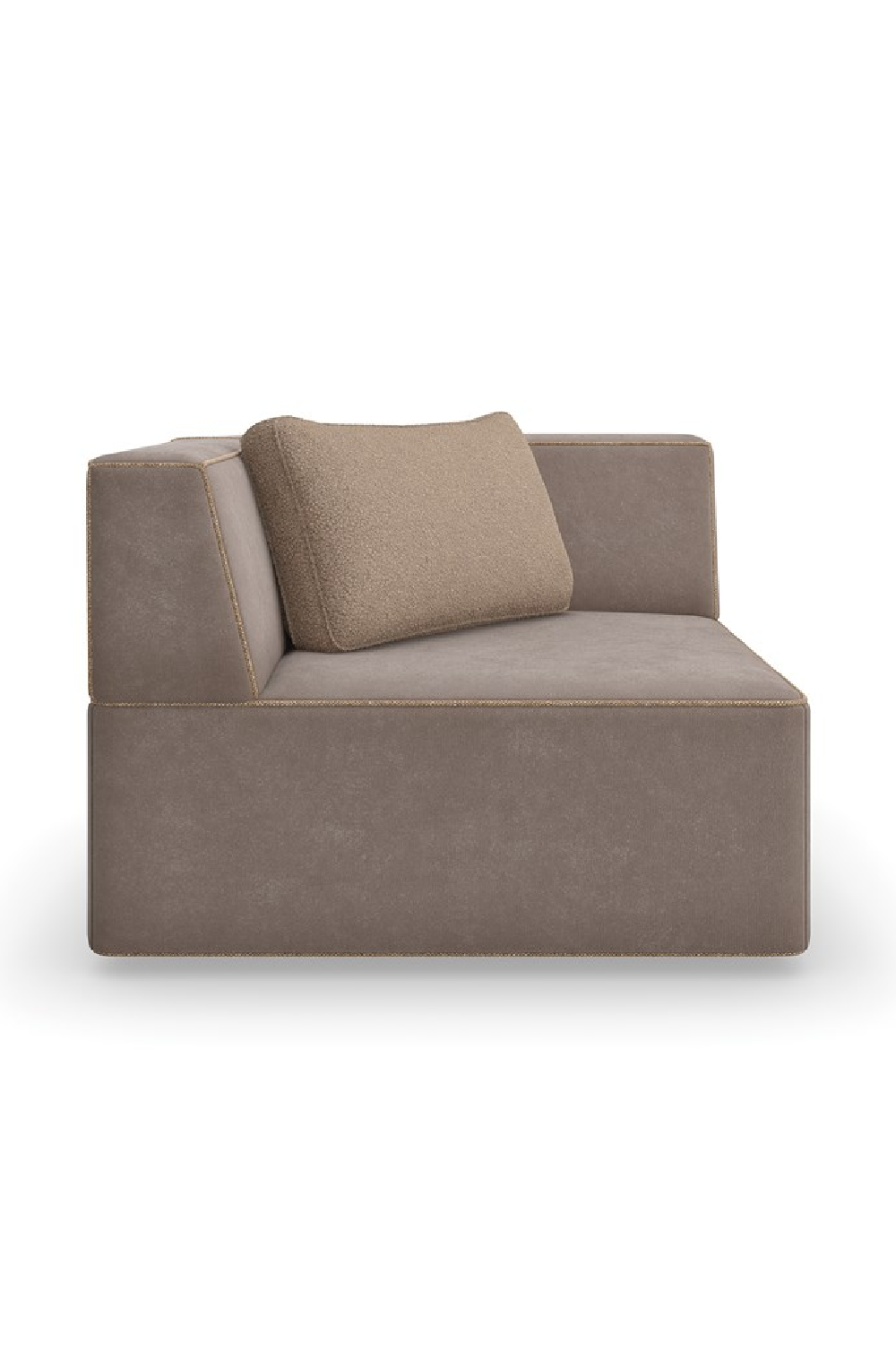 Brown Welted Sectional Sofa | Oroa.com