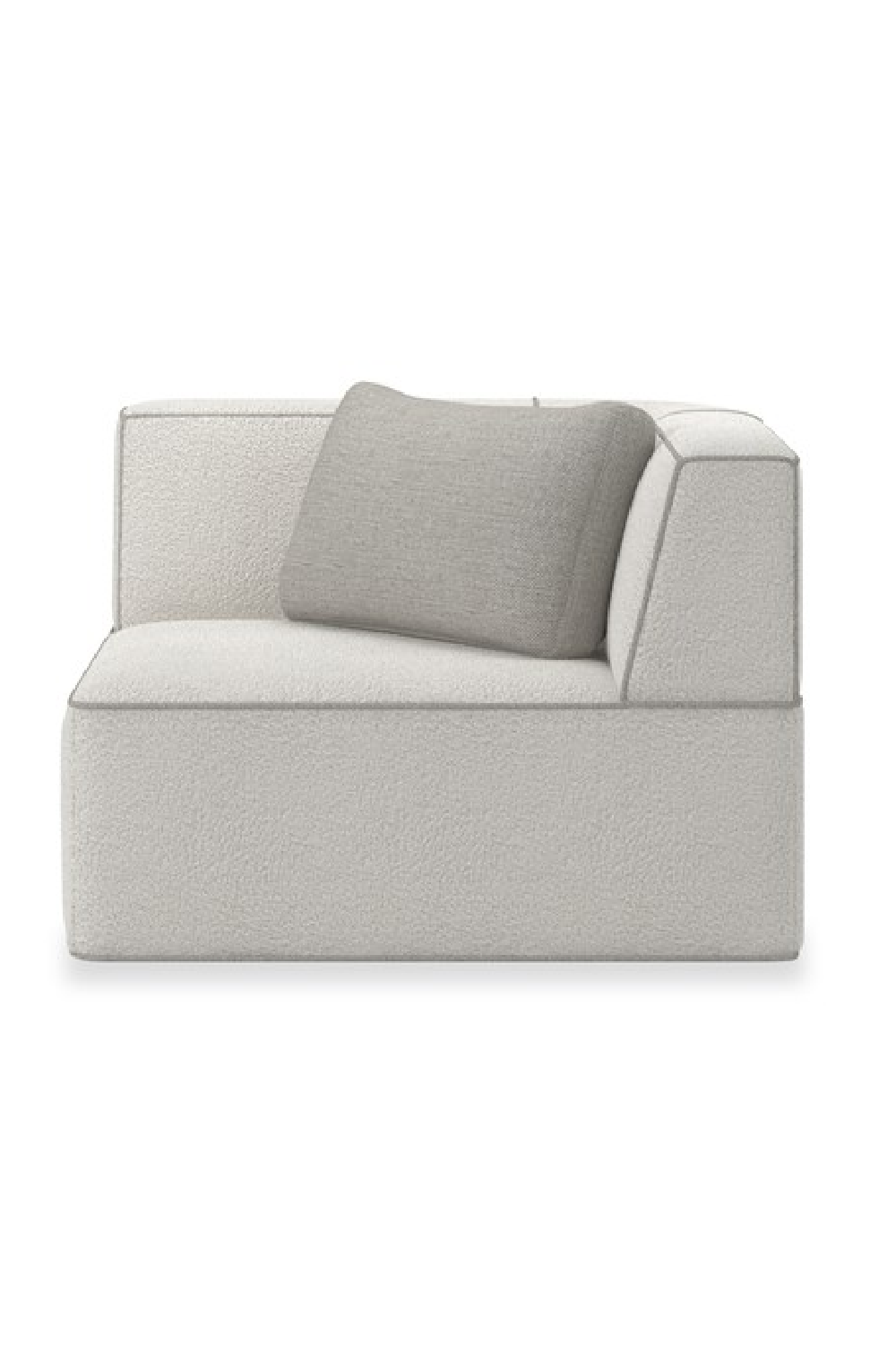 White Welted Sectional Sofa | Oroa.com