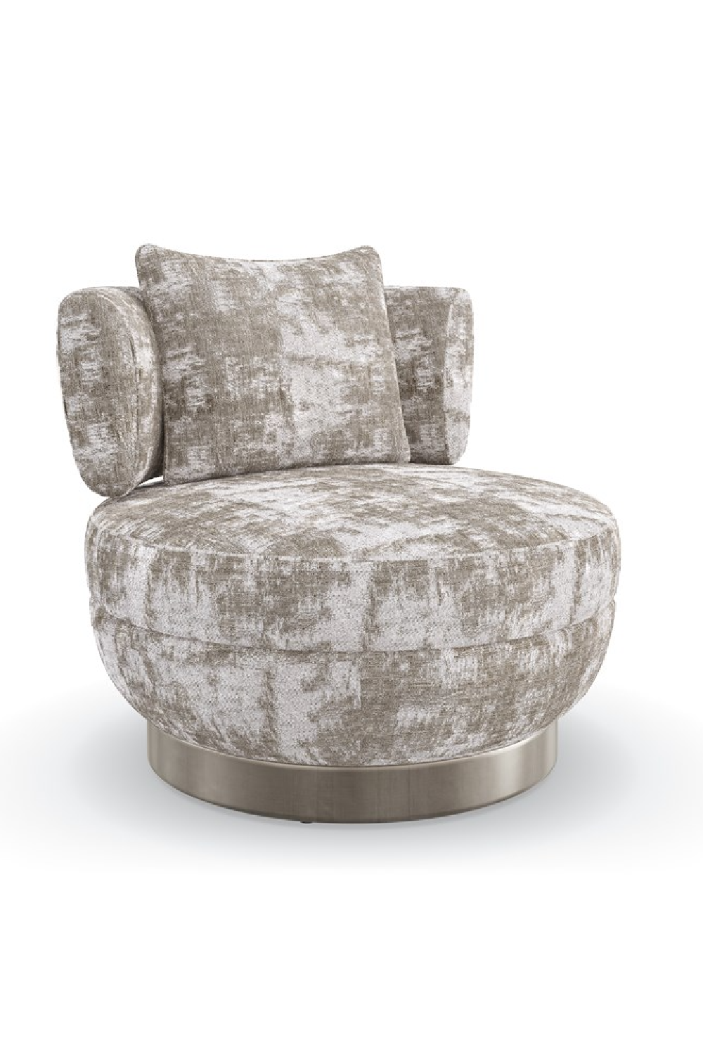 Chenille Swivel Lounge Chair | Oroa.com