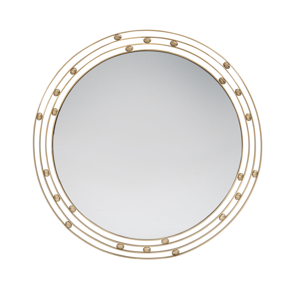 Solid Brass Round Mirror | Oroa.com