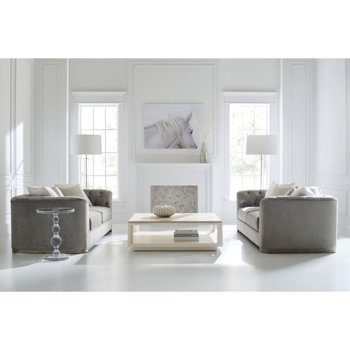 Gray Tufted Sofa | Oroa.com