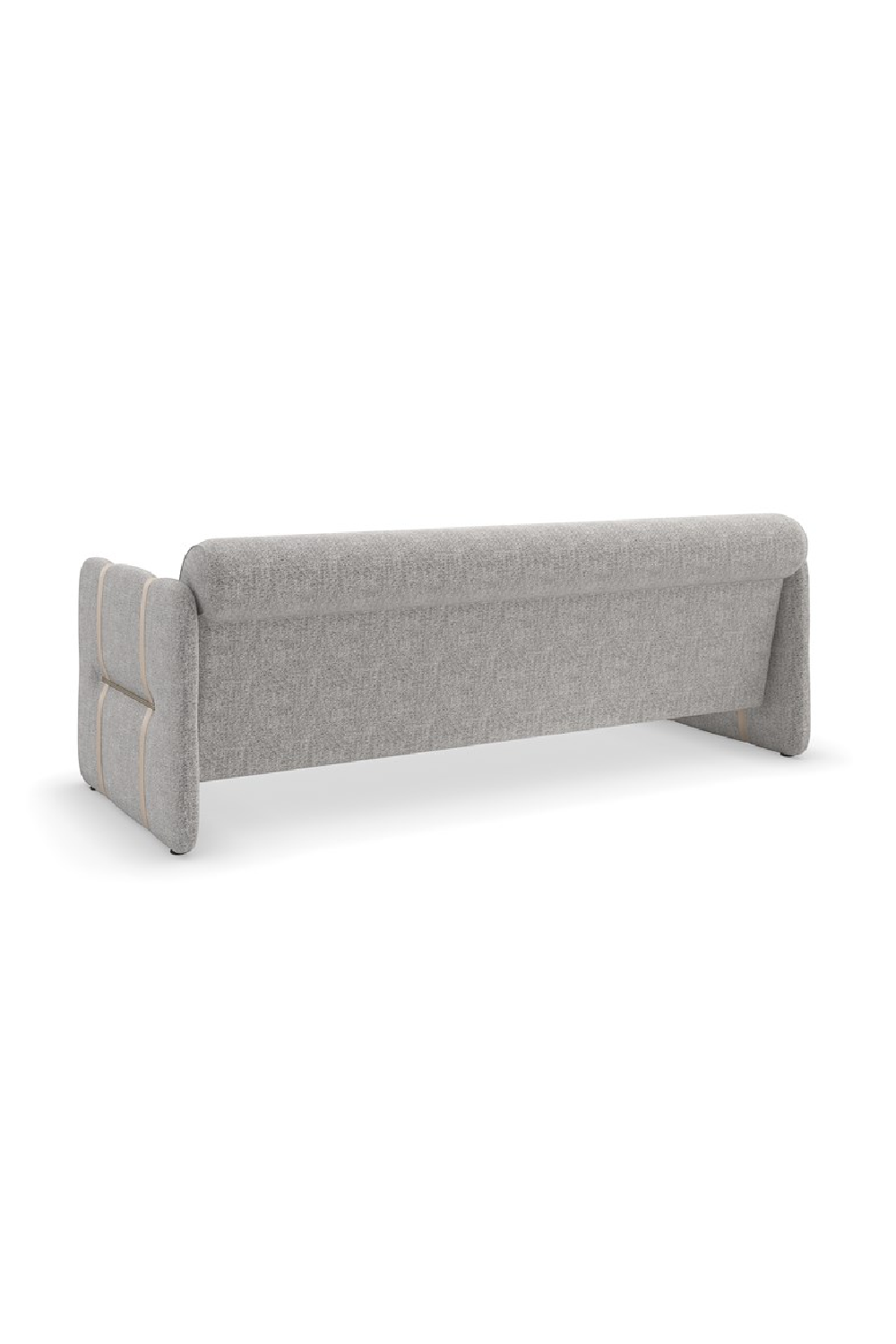 Taupe Leather Strapped Sofa | Oroa.com