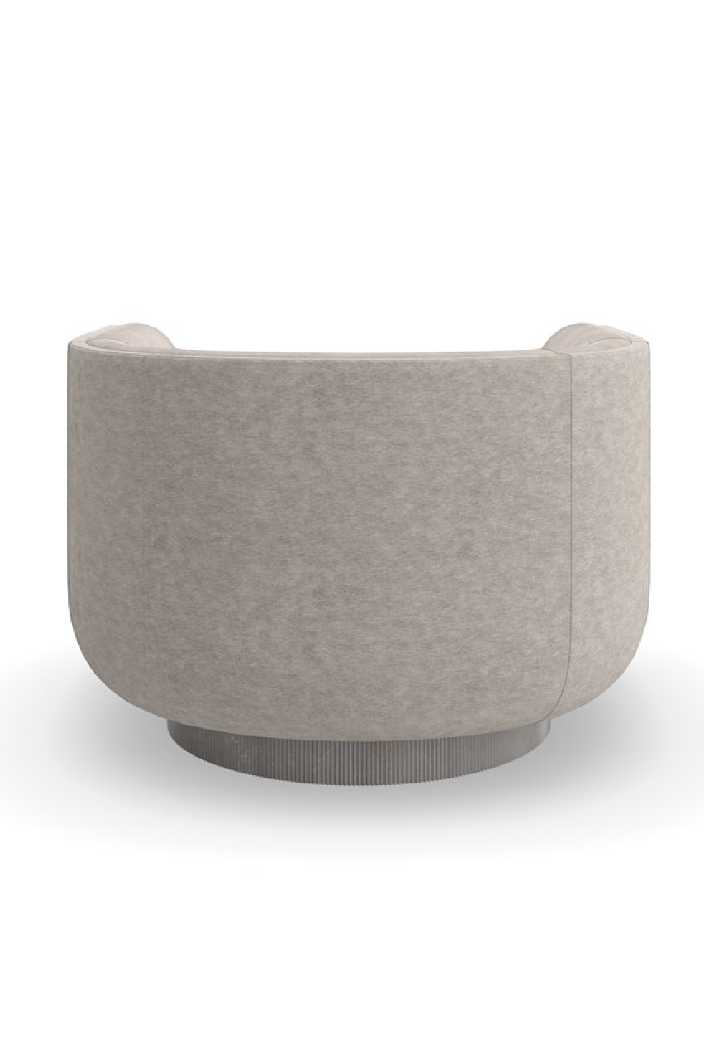 Taupe Velvet Swivel Lounge Chair | Oroa.com