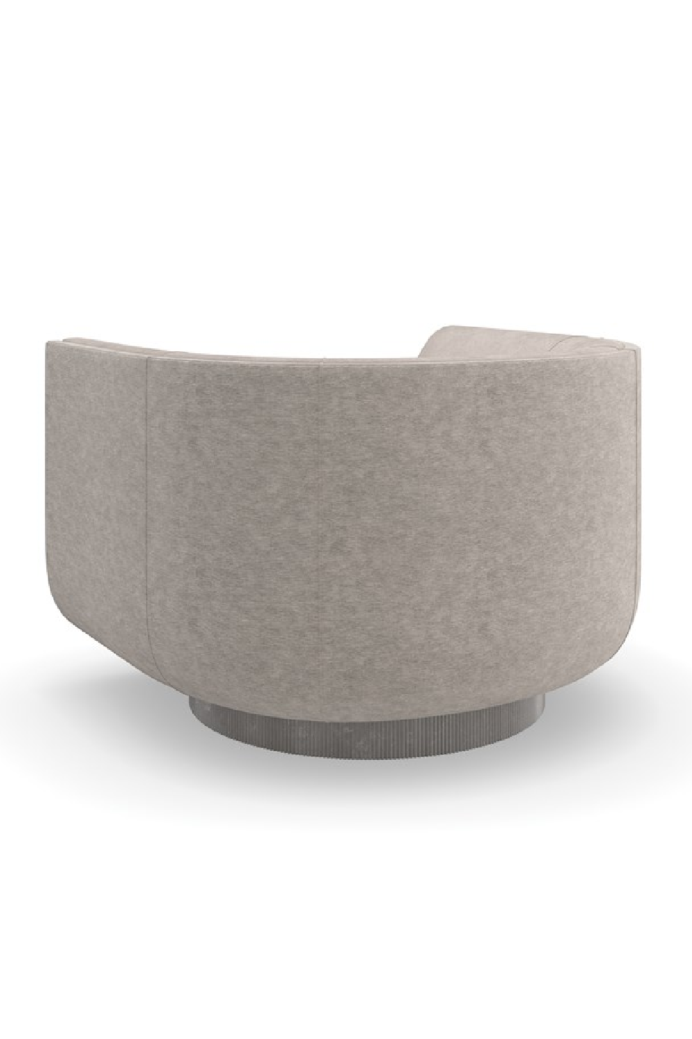 Taupe Velvet Swivel Lounge Chair | Oroa.com