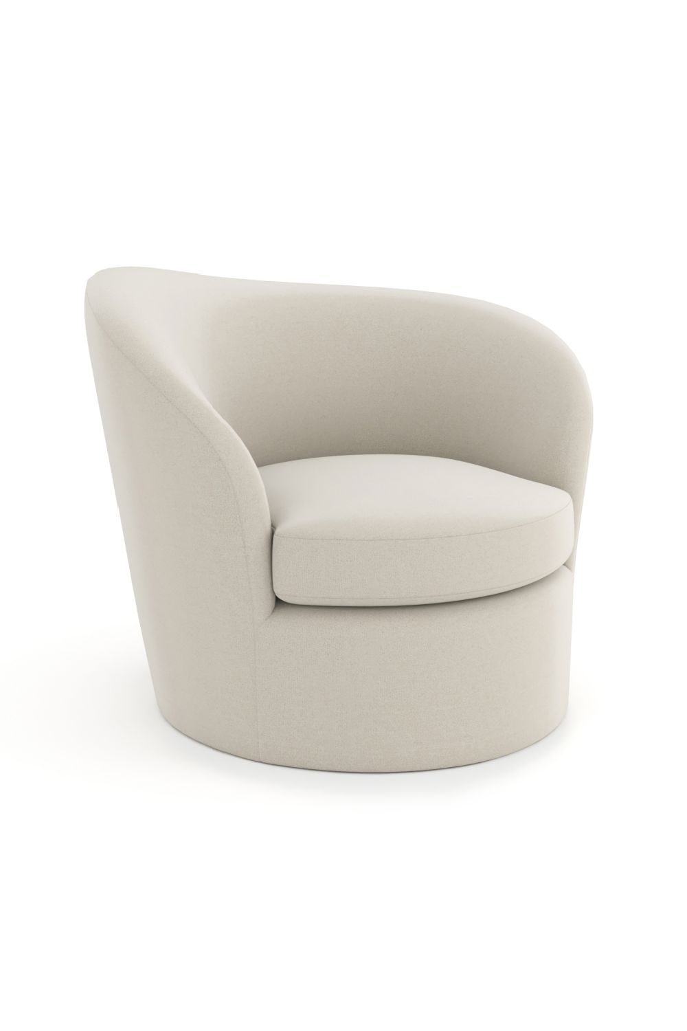 Wavy Back Wool Swivel Chair | Oroa.com