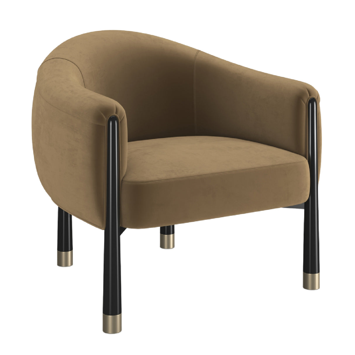 Velvet Curved Accent Chair | Oroa.com