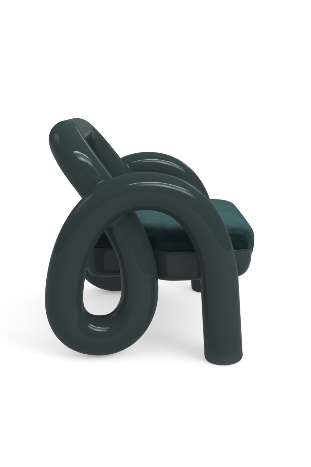 Glossy Twisted Accent Chair | Oroa.com