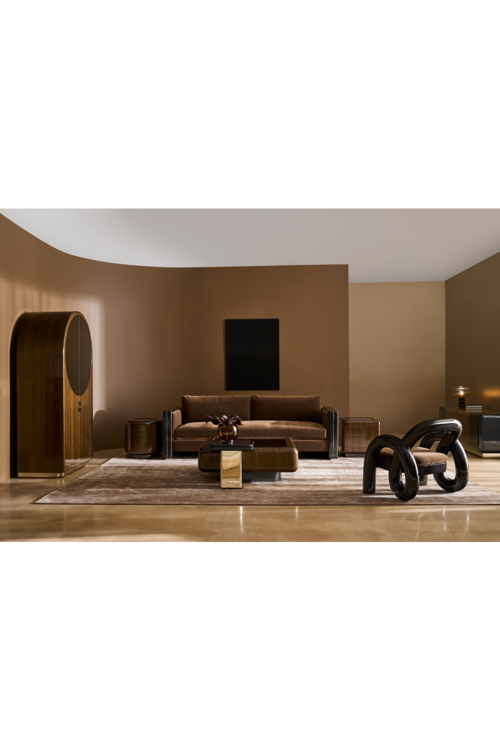 Brown Upholstered Sofa | Oroa.com