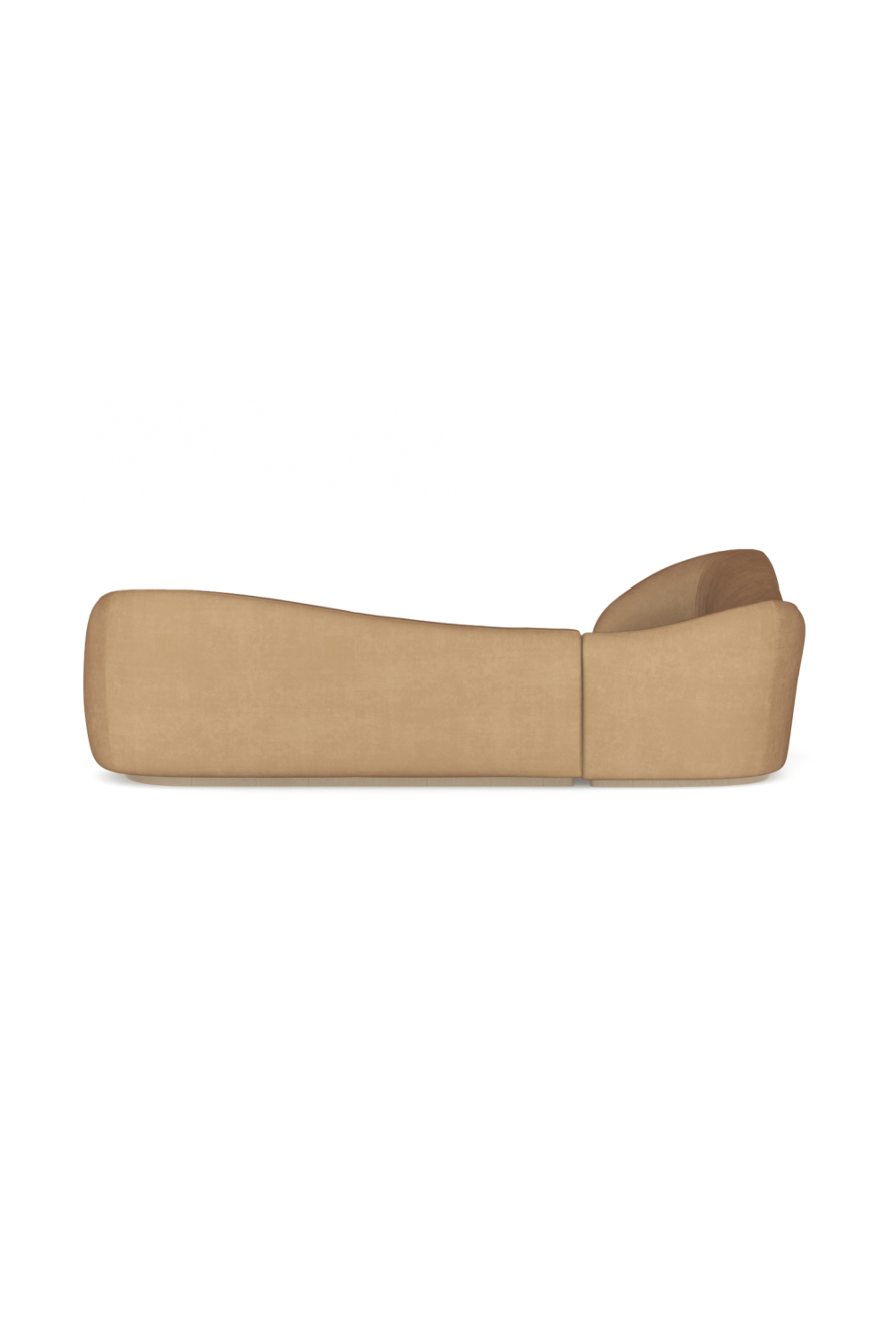 Light Brown Velvet Sectional Sofa | Oroa.com