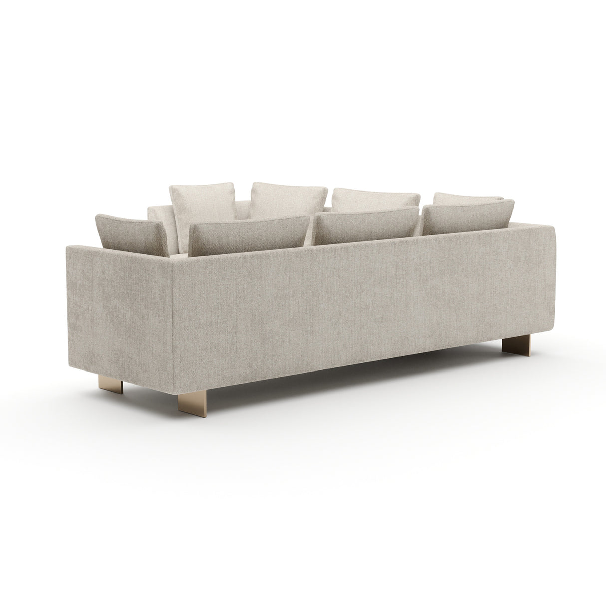 White Chenille Sectional Sofa L | Oroa.com