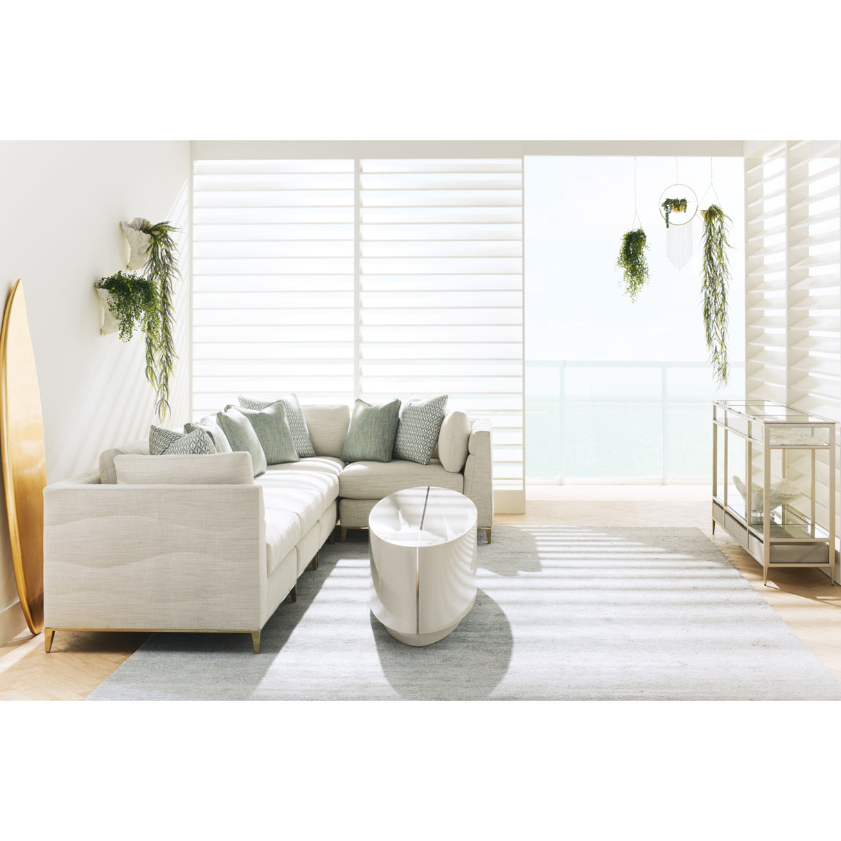Wavy Quilted Armless Lounge Chair | Oroa.com