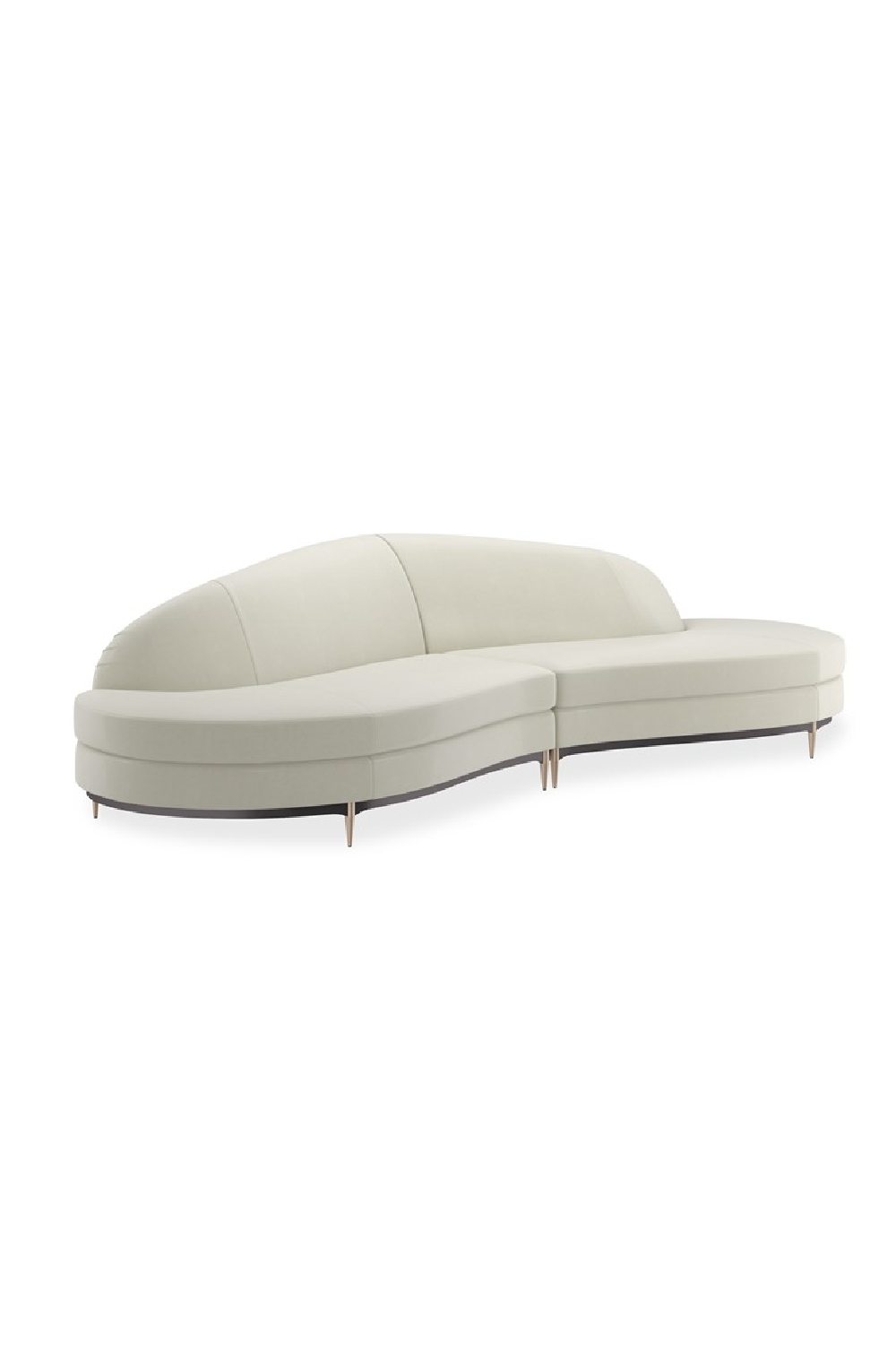 White Velvet Sectional Sofa | Oroa.com