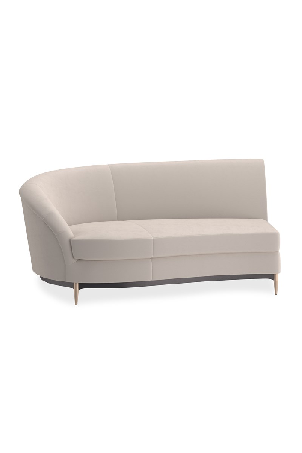 Beige Velvet Sectional Sofa | Oroa.com