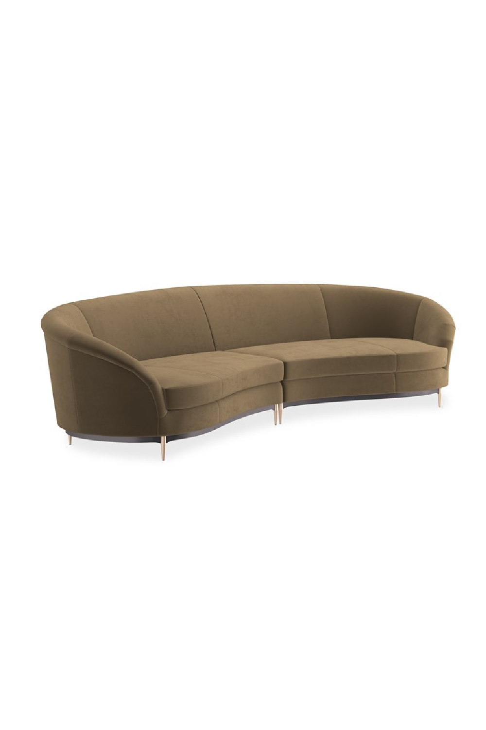 Brown Velvet Sectional Sofa | Oroa.com