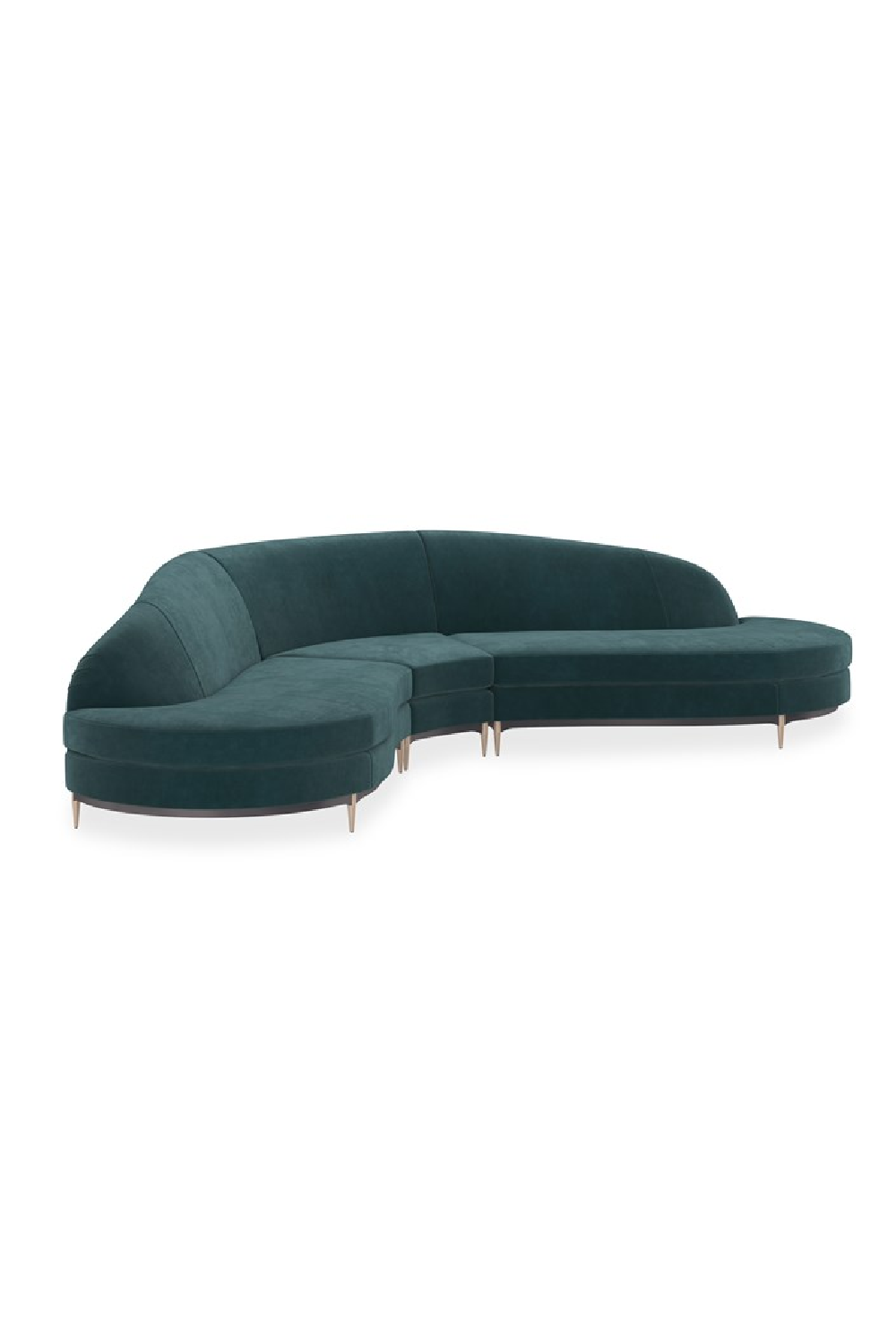 Green Velvet Sectional Sofa | Oroa.com