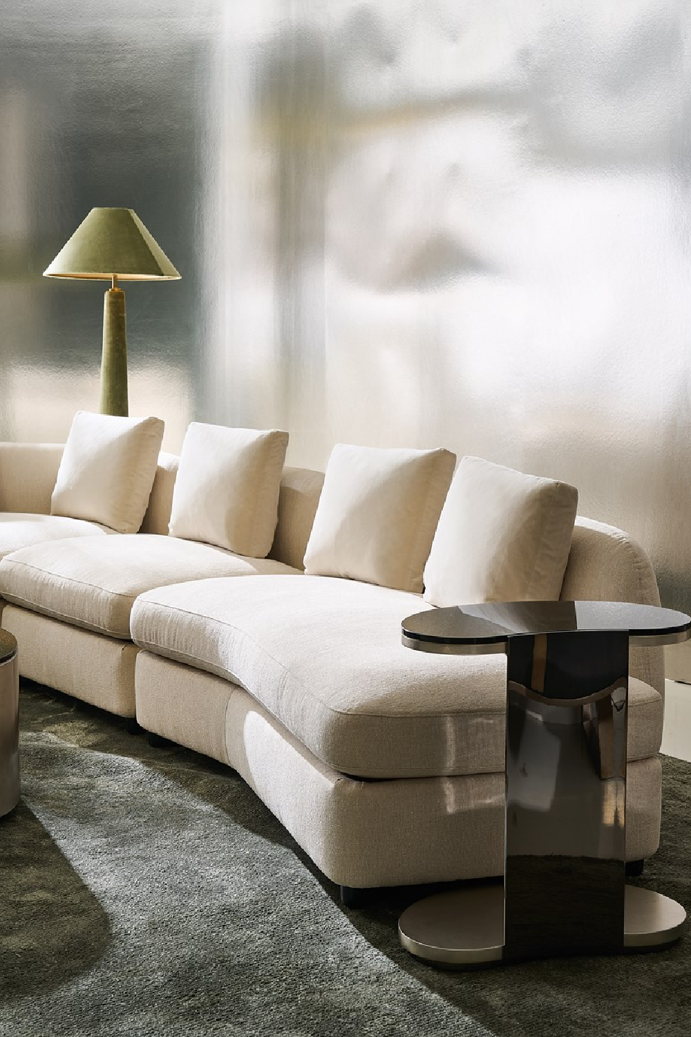 Ivory Linen Sectional Chair | Oroa.com