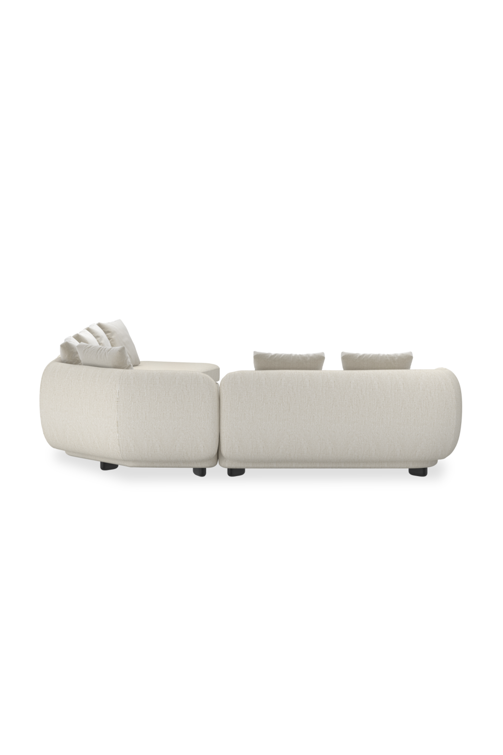 Ribbed Linen 4-Piece Sectional Sofa | Oroa.com