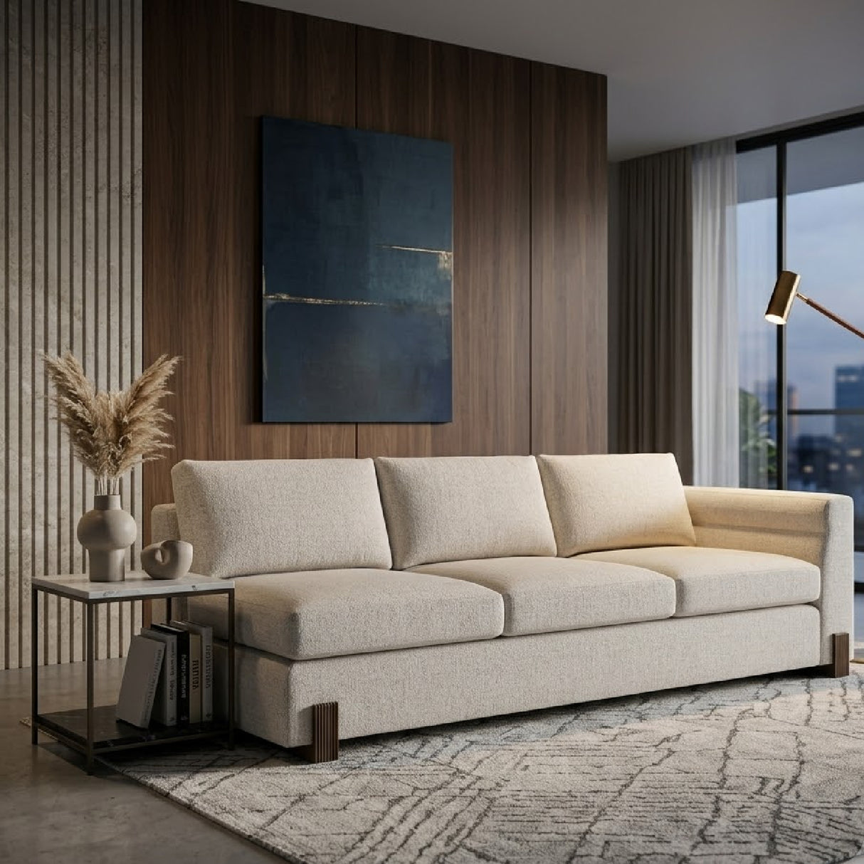 Woven Fabric Single-Armed Sofa | Oroa.com