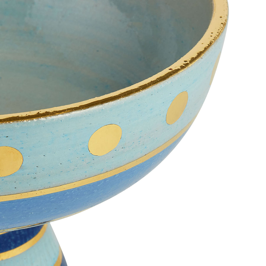 Hand-Painted Stoneware Pedestal Bowl M | Oroa.com